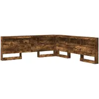 vidaXL : Tête de lit de rangement, chêne fumé, matériau composite en bois