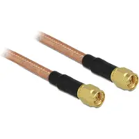 DeLOCK Câble d'antenne SMA mâle vers SMA mâle RG-142 low loss 400 mm