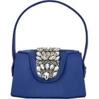 Faina Pochette bleu roi / argent / transparent