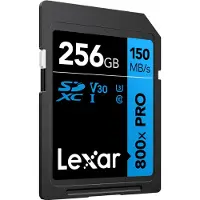 Lexar Carte Mémoire Sdxc 800x Pro Blue Series 256gb Uhs-1 V30