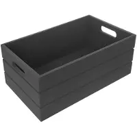 SuperMerchantEU Boîte de rangement en bois 26 x 16 x 11 cm