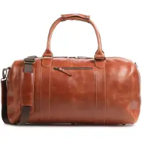 Buckle up BUCKLE & SEAM Cuir sac de voyage Willow Blu Weekender Cognac brun