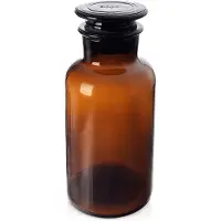 Orion Récipient alimentaire en verre brun avec bouchon à col large 500 ml