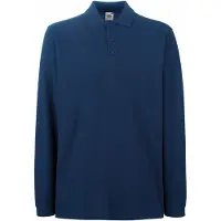 Fruit Of The Loom Polo pour hommes Premium, Langarm BC1383 (2XL) (Marineblau)
