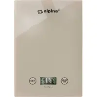 Alpina Balance de cuisine numérique 5 kg, Balance, Beige