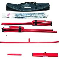 Wilson Systθme de filet de pickleball portable rouge/blanc