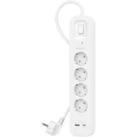 Belkin Parafoudre 4 Prises 2 Mètres USB-C Blanc