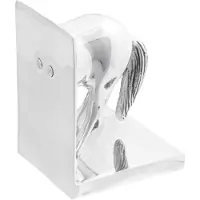 vidaXL Serre-livres 2 pcs Argent 11x14x25 cm Aluminium Cheval
