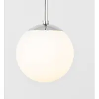 Schwung Globe Single Suspension Opal | Polished Nickel