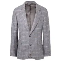 Hackett London pour homme. HM443289 Blazer gris Cash Tattersal (42/32), Casuel, Fête, Laine, Classique, Manche longue