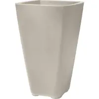 Step2 Bridgeview - Pot De Fleur Grand - Béton Jardinière Balcon Léger Et Facile À Déplacer - Plastique Rotomoulé - 42,8 X 42,8 X 66 Cm.