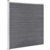 vidaXL Clôture de jardin WPC 1737x186 cm Gris