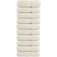 vidaXL Serviettes d'invité de qualité supérieure SOLUND 10 pcs crème