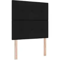 vidaXL Tête de lit LED avec bandes lumineuses LED Noir 80 cm Tissu