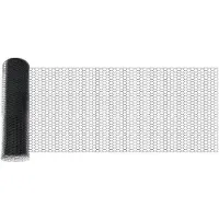 vidaXL Clôture hexagonale grise 0,6 x 100 m en PVC