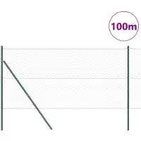 vidaXL Clôture hexagonale à fixer au sol, 100 x 1,2 m, couleur verte, en filet