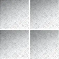 vidaXL Escalier Marchepied Carré 4 pcs Argent 50 x 50 cm Aluminium