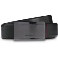 HUGO Ceinture en cuir italien avec boucle plate à logo gravé