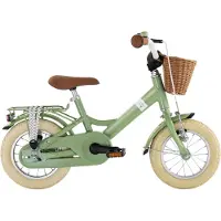 Puky Youke Classic - Vélo pour enfant - 12 pouces - avec panier de guidon - Vert rétro - À partir de 3 ans