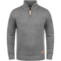 !Solid Pull-over 'Petro' gris