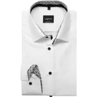 Venti Homme Venti Modern Fit Chemise blanc, Faux uni