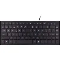 UNYKAch KB 302 Mini, Mini, Câble, USB, Commutateur à membrane, QWERTY, Noir