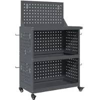 vidaXL Chariot à outils avec étagère Anthracite 65 x 35 x 111 cm