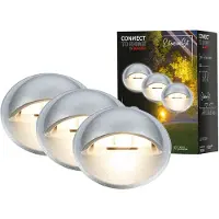 Briloner CONNECT TO SHINE Kit d'extension teck avec lot de 3 spots encastrables LED, IP65