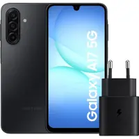 Samsung Galaxy A17 128 Go Noir 5G + Chargeur 25 Watts Noir