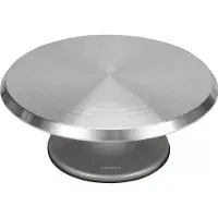 Klausberg Présentoir à gâteaux rotatif avec pied, Outils de décoration pâtisserie, Argent