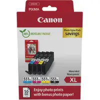 Canon CLI-551XL Cartouches Pack Combiné