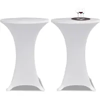 vidaXL Housse De Table Extensible 2 Pcs 70 Cm Anthracite