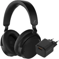 Sennheiser Accentum Wireless Noir + BlueBuilt Chargeur Quick Charge avec Port USB-A 18 W