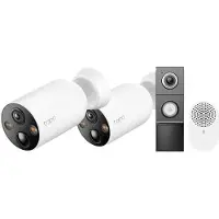 TP-LINK Tapo C460 Lot de 2 + D235 Smart Battery & Wired Doorbell