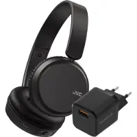 JVC HA-S36W Noir + BlueBuilt Quick Charge Chargeur avec Port USB-A 18 W Noir