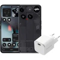 Nothing Tech Nothing Phone (3) 512 Go Noir 5G + BlueBuilt Chargeur avec Port USB-C 45 W Blanc