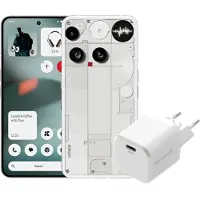 Nothing Tech Nothing Phone (3) 512 Go Blanc 5G + BlueBuilt Chargeur avec Port USB-C 45 W Blanc