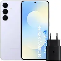 Samsung Galaxy S25 FE 128 Go Bleu Clair 5G + Chargeur 25 Watts Noir