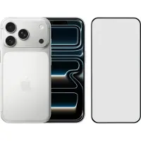 Apple iPhone 17 Pro 256 Go Argent + BlueBuilt Protège-écran Verre