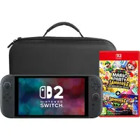 Nintendo Switch 2 + Super Mario Party Jamboree + BlueBuilt Étui de Transport XL