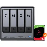 UGREEN NASync DXP4800 Plus + Seagate Ironwolf 8 To Lot de 4