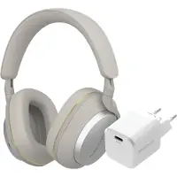 Bowers & Wilkins Px7 S2e Gris + BlueBuilt Power Delivery Chargeur avec Port USB-C 20 W Blanc
