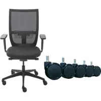Euroseats Curve Chaise de Bureau + Roues pour Sols Durs