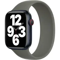 Apple Bracelet Boucle unique en Silicone Watch | 44/45/46/49 mm - Taille 11 - Olive