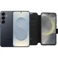 Samsung Galaxy S25 256 Go Argent 5G + BlueBuilt Book Case Noir