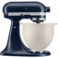 KitchenAid Artisan Robot de Cuisine 5KSM125EIB Bleu + Bol Mélangeur Design Blanc