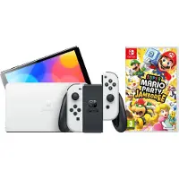 Nintendo Switch OLED Blanc + Mario Party Jamboree