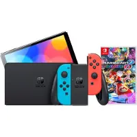 Nintendo Switch OLED Bleu Rouge + Mario Kart 8 Deluxe