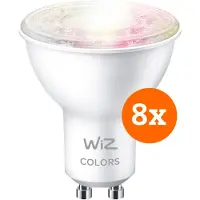WiZ Connected WiZ Spot Connecté Lot de 8 - Éclairage Coloré et Blanc - GU10