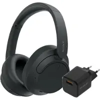 Sony WH-CH720N Noir + BlueBuilt Quick Charge Chargeur avec Port USB-A 18 W Noir